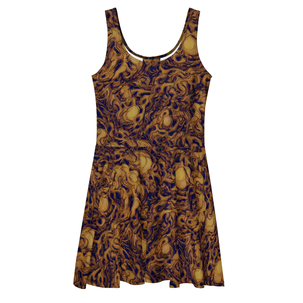 Navy Alchemy on Skater Dress — Front