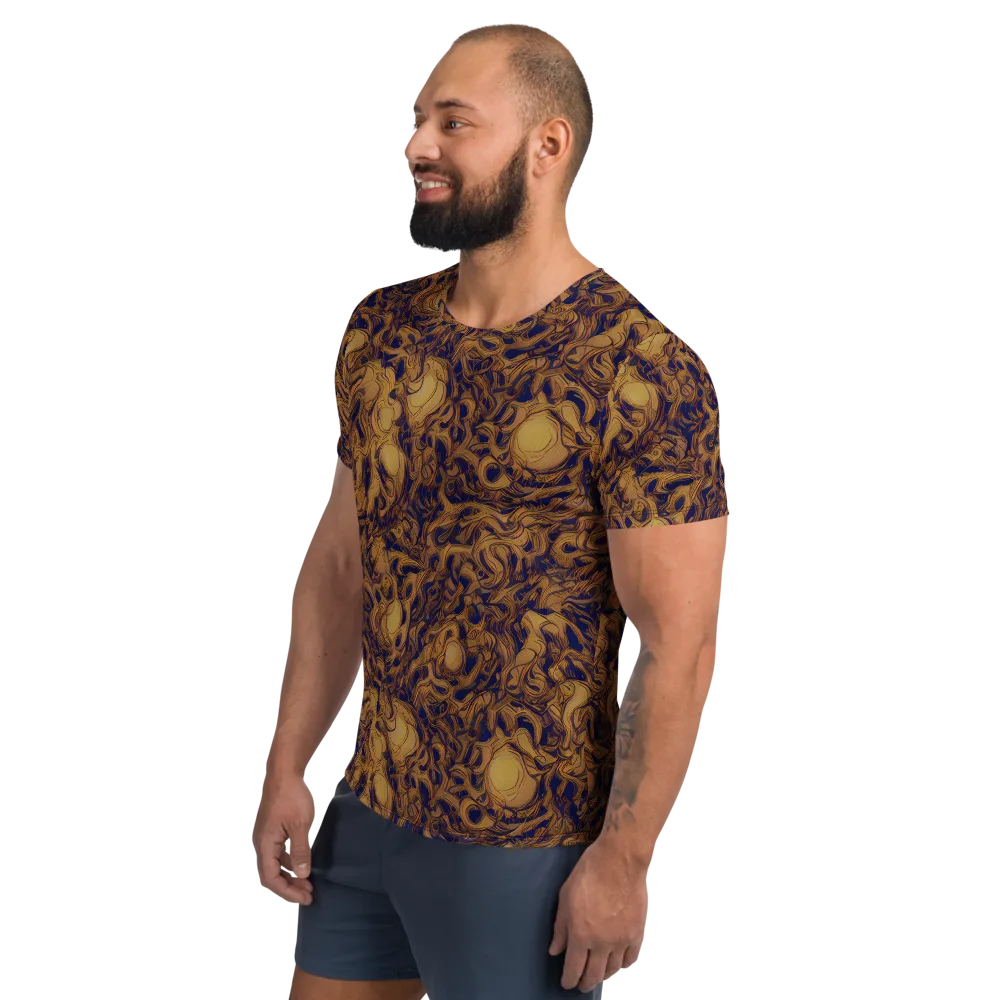 Navy Alchemy on Men's Athletic T-Shirt — Left