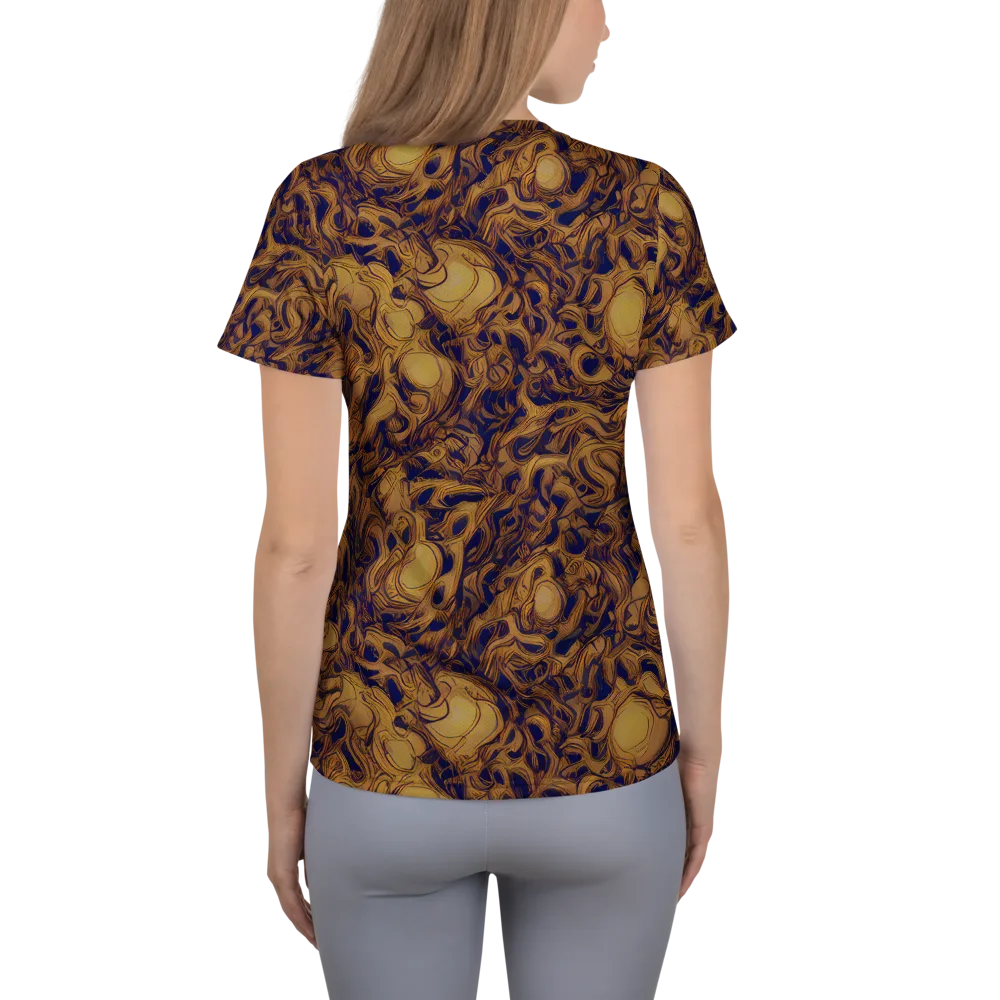 Navy Alchemy on Women's Athletic T-Shirt — Back