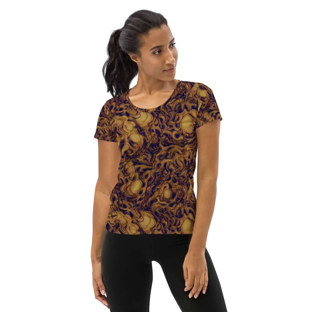 Navy Alchemy on Women's Athletic T-Shirt — Front