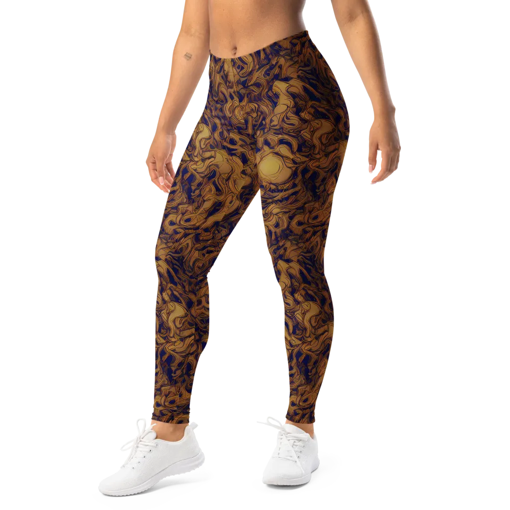 Navy Alchemy on Leggings — Left Front