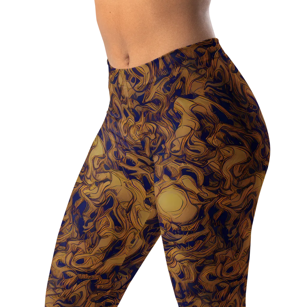 Navy Alchemy on Leggings — Left Front