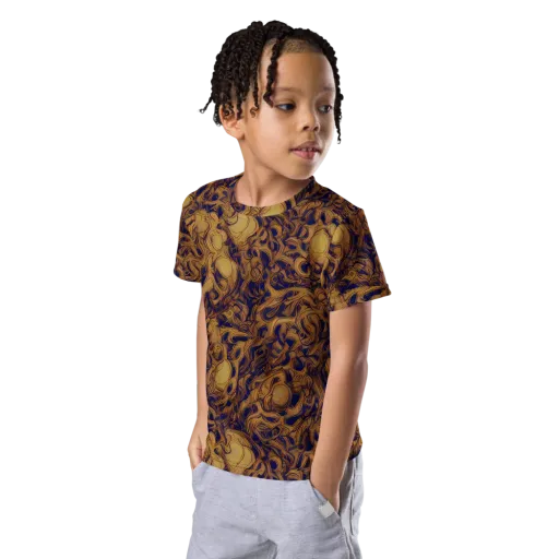 Navy Alchemy on a Kids Crew Neck T-Shirt