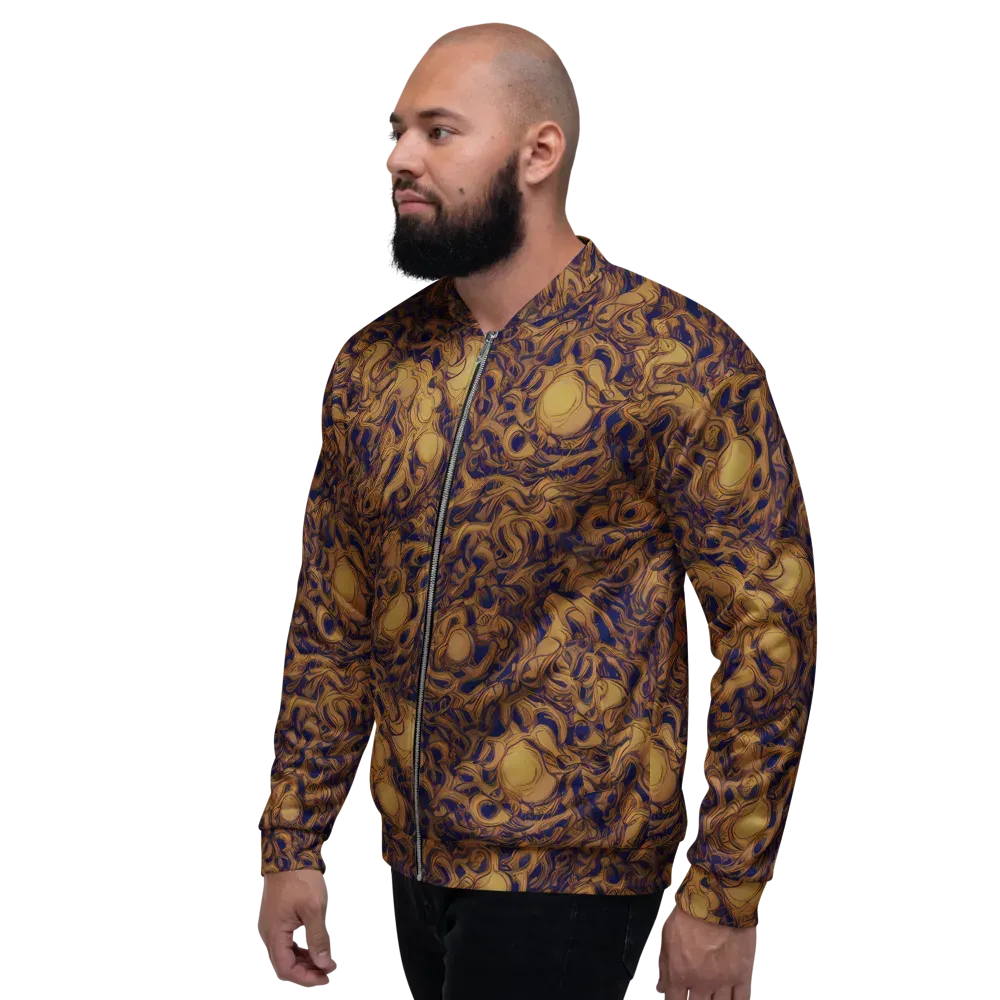 Navy Alchemy on Bomber Jacket — Left