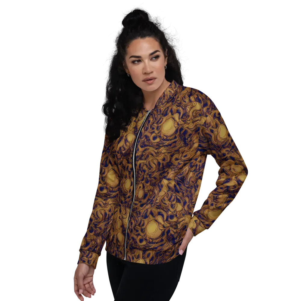 Navy Alchemy on Bomber Jacket — Left