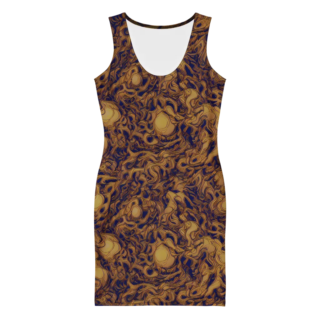 Navy Alchemy on Bodycon Dress — Front