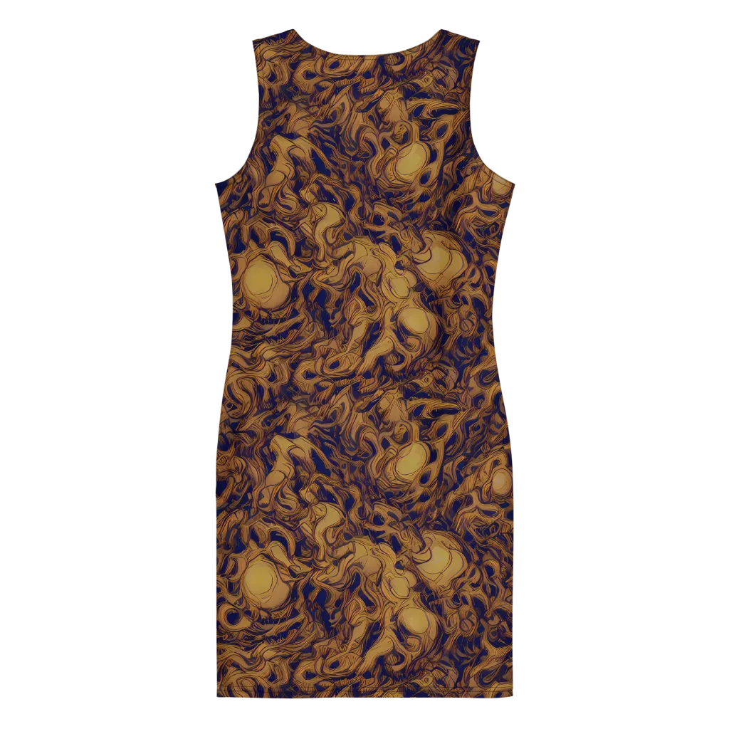 Navy Alchemy on Bodycon Dress — Back