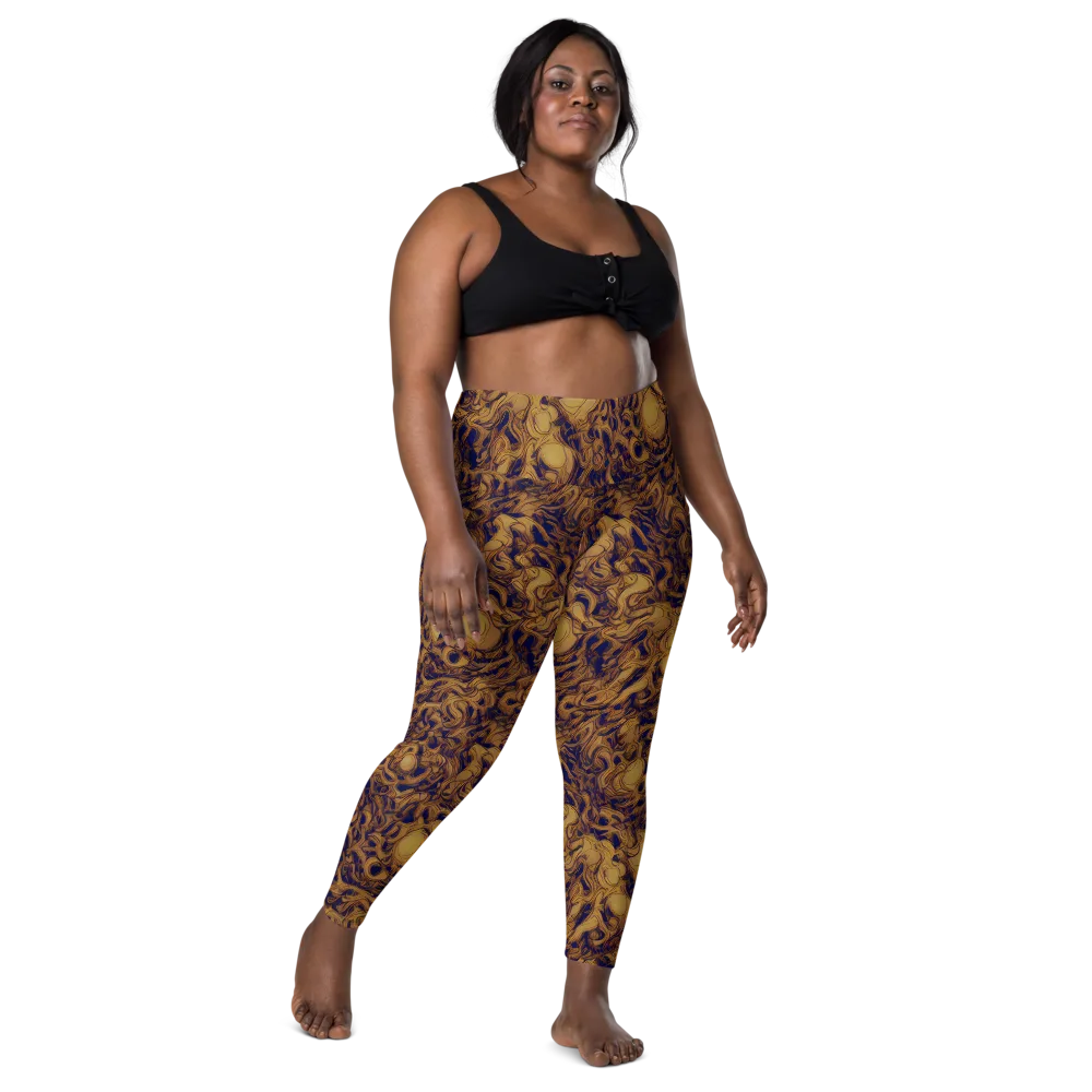 Navy Alchemy on Leggings with Pockets — Front