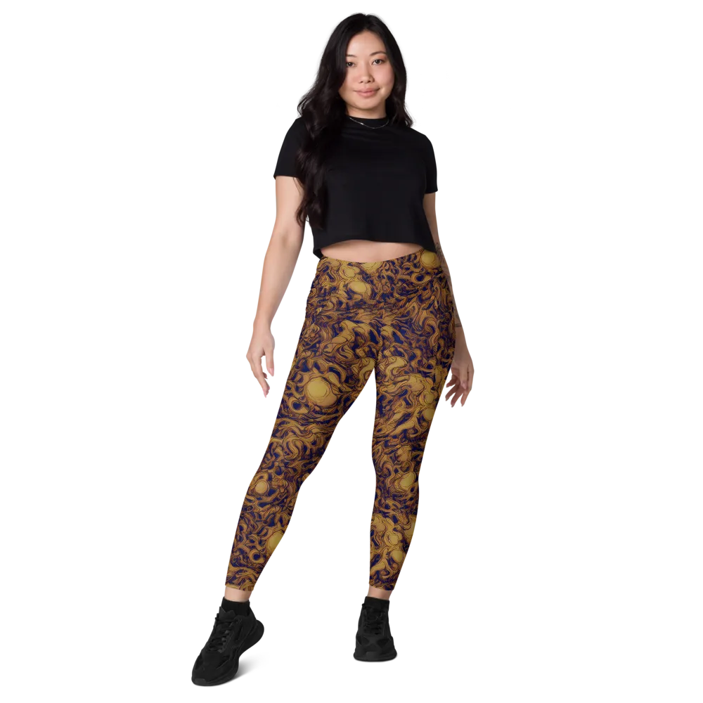 Navy Alchemy on Leggings with Pockets — Front