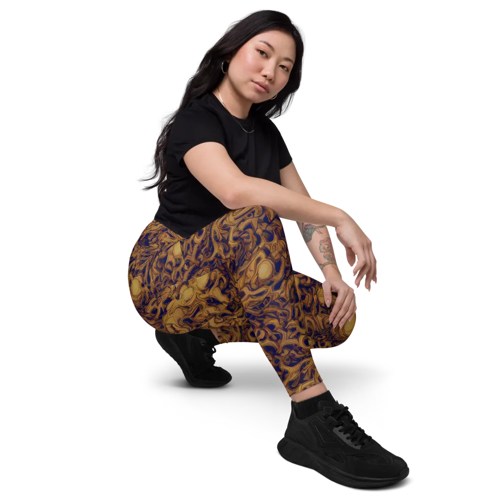 Navy Alchemy on Leggings with Pockets — Right Front