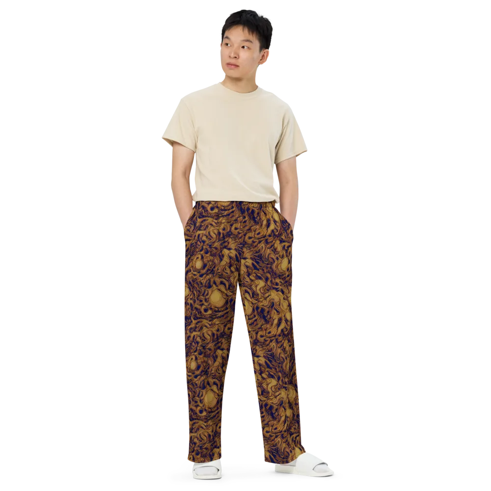 Navy Alchemy on Wide-Leg Pants — Front