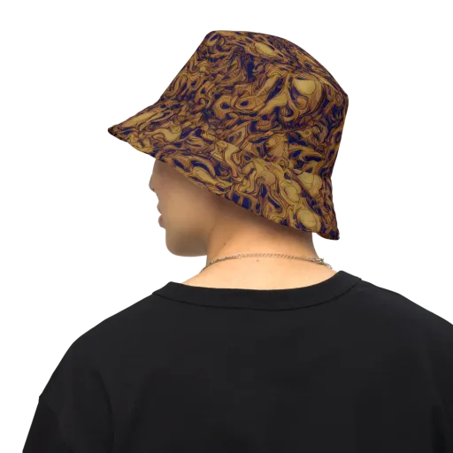 Navy Alchemy on a Reversible Bucket Hat