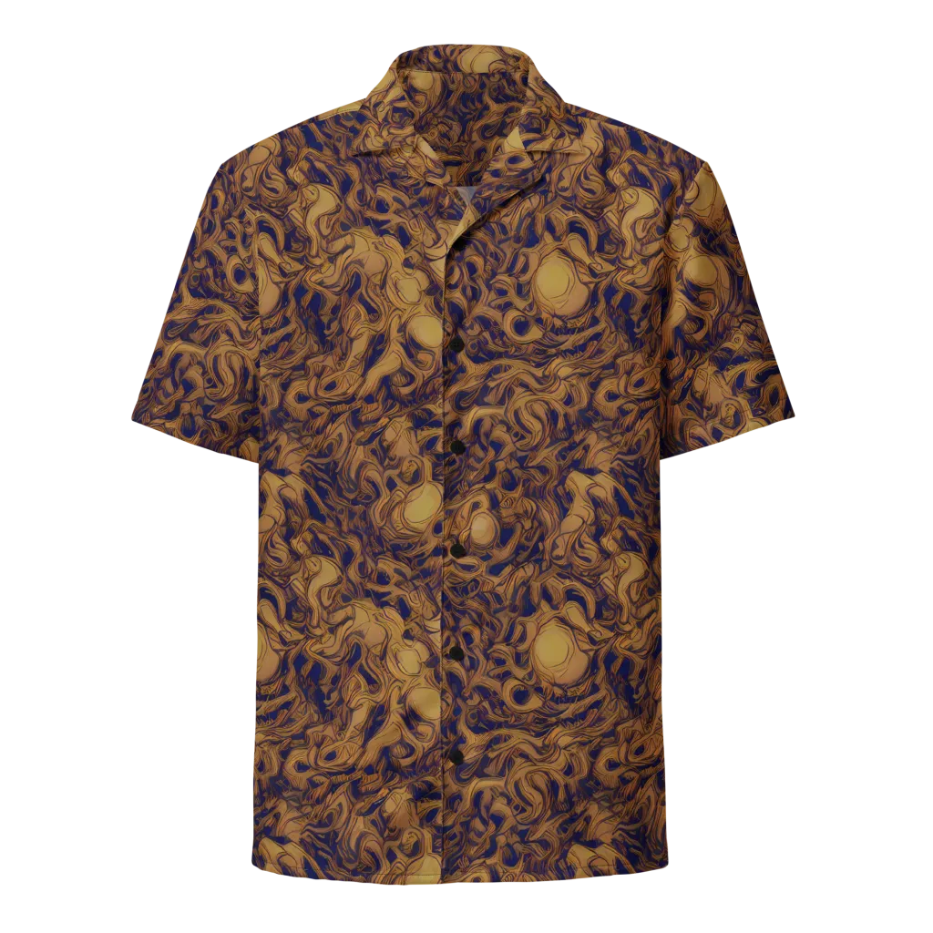 Navy Alchemy on Button Shirt — Front
