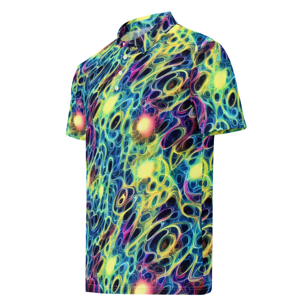 Biolume Drift on Men's Slim Fit Polo Shirt — Left Front