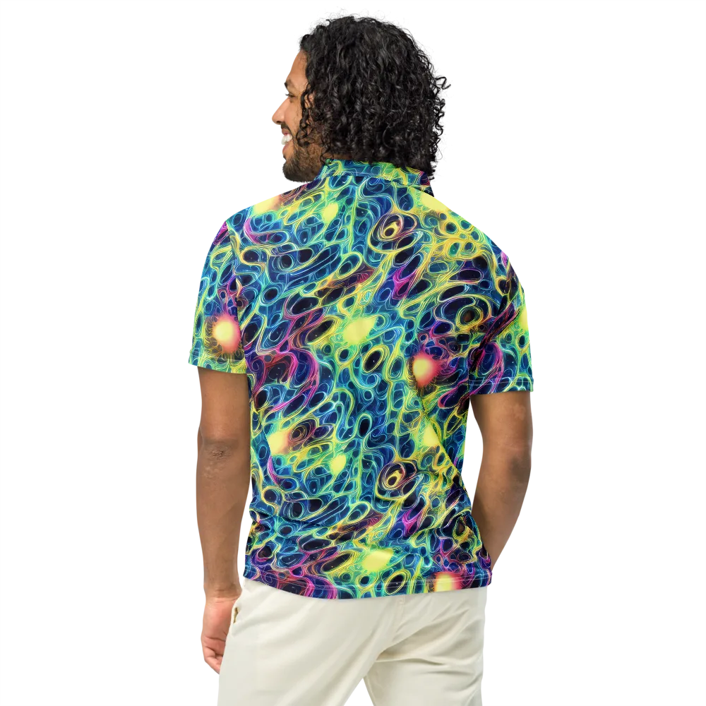 Biolume Drift on Men's Slim Fit Polo Shirt — Back