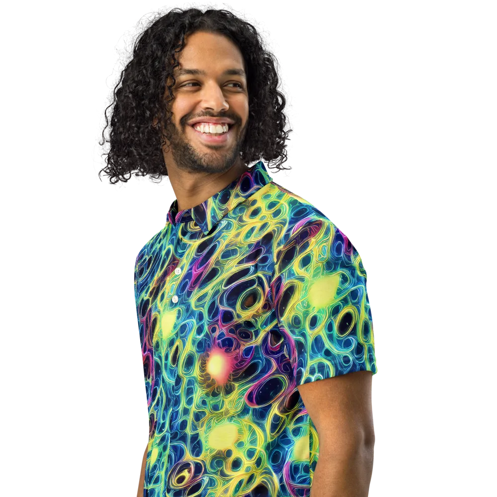 Biolume Drift on Men's Slim Fit Polo Shirt — Left Front