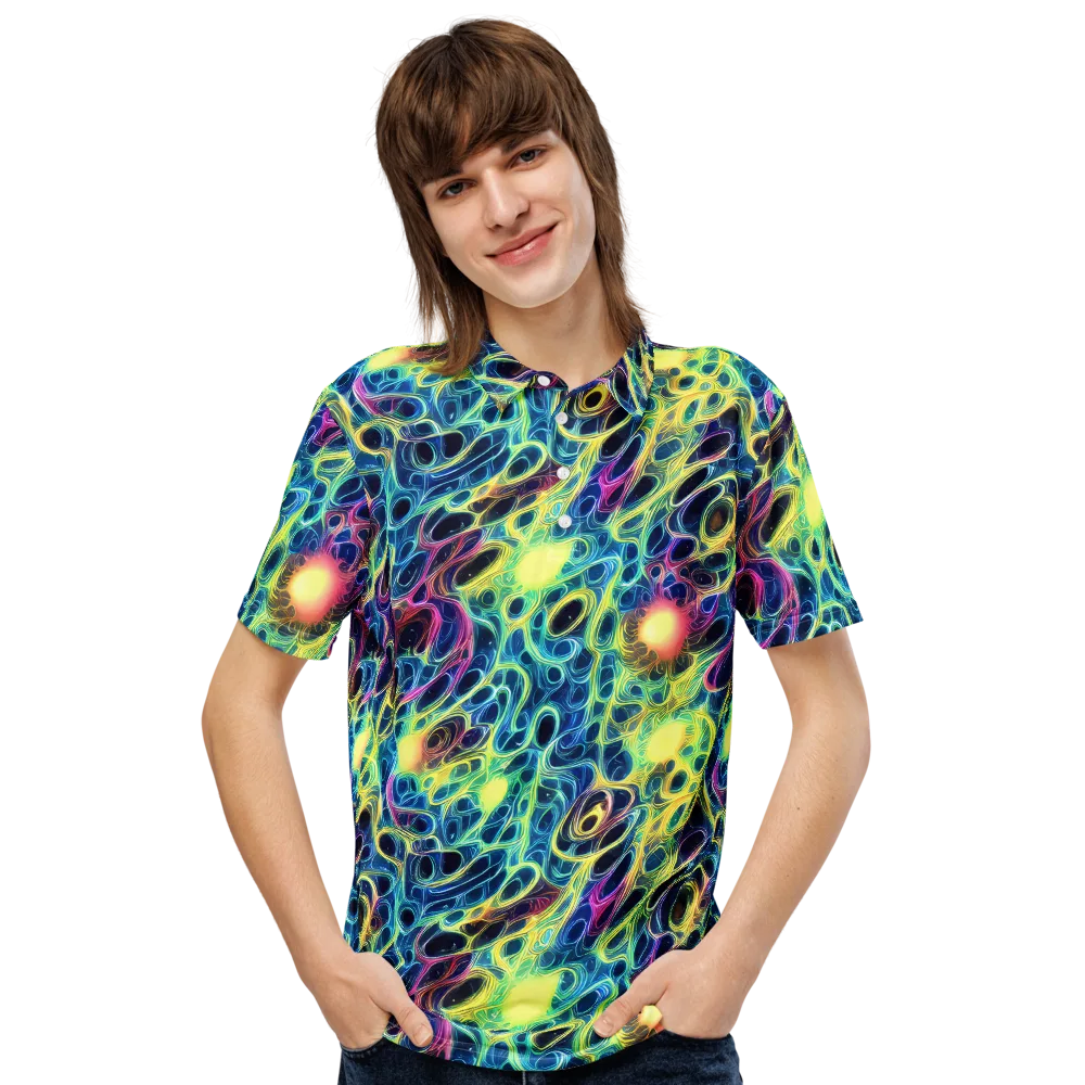 Biolume Drift on Men's Slim Fit Polo Shirt — Front