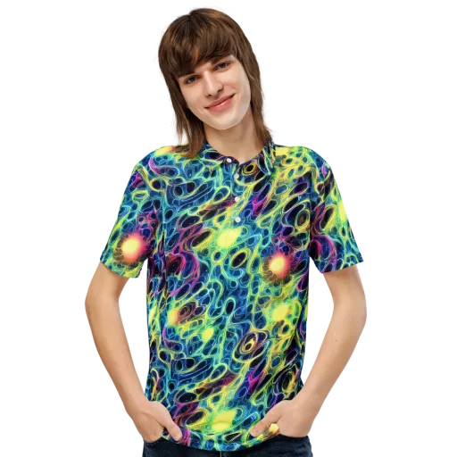 Biolume Drift on a Men's Slim Fit Polo Shirt