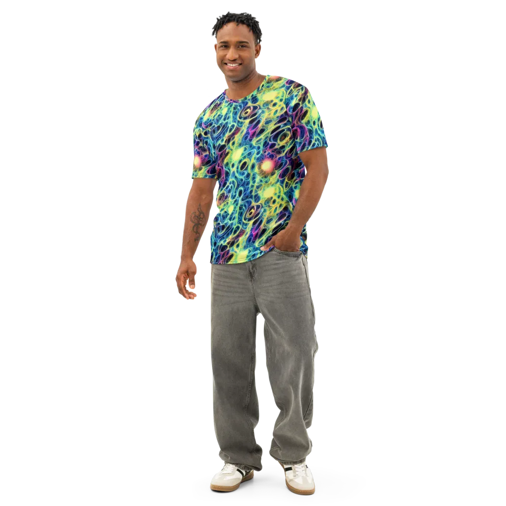 Biolume Drift on Men's Cotton Crew Neck T-Shirt — Front