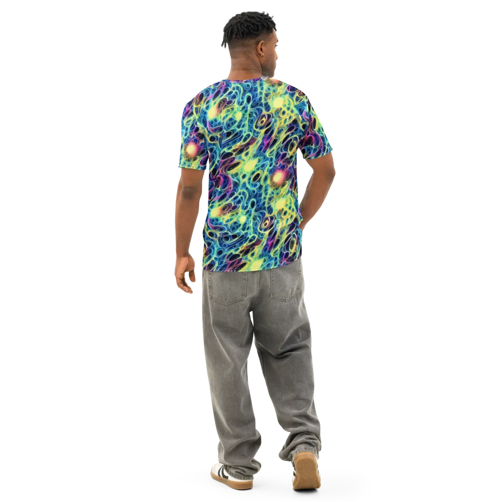 Biolume Drift on Men's Cotton Crew Neck T-Shirt — Back