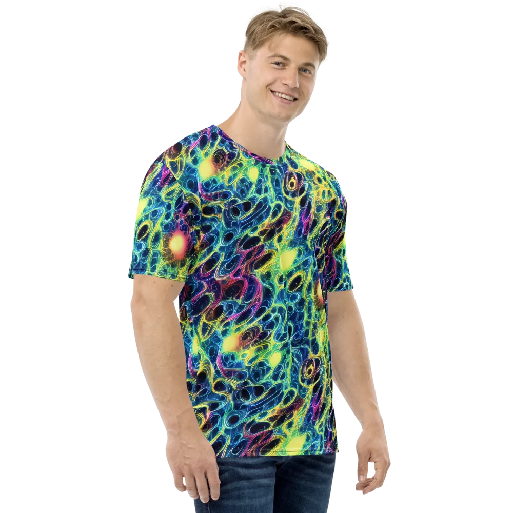 Biolume Drift on Men's Crew Neck T-Shirt — Right