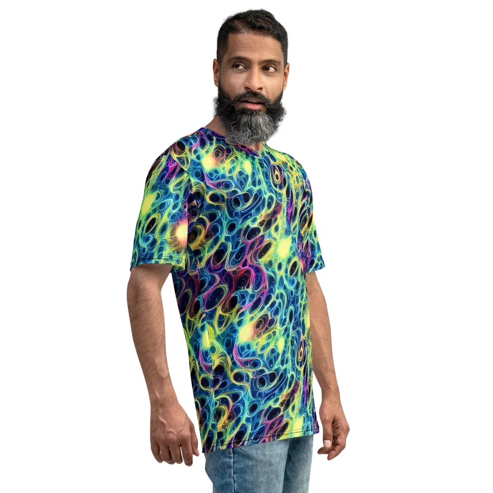 Biolume Drift on Men's Crew Neck T-Shirt — Right