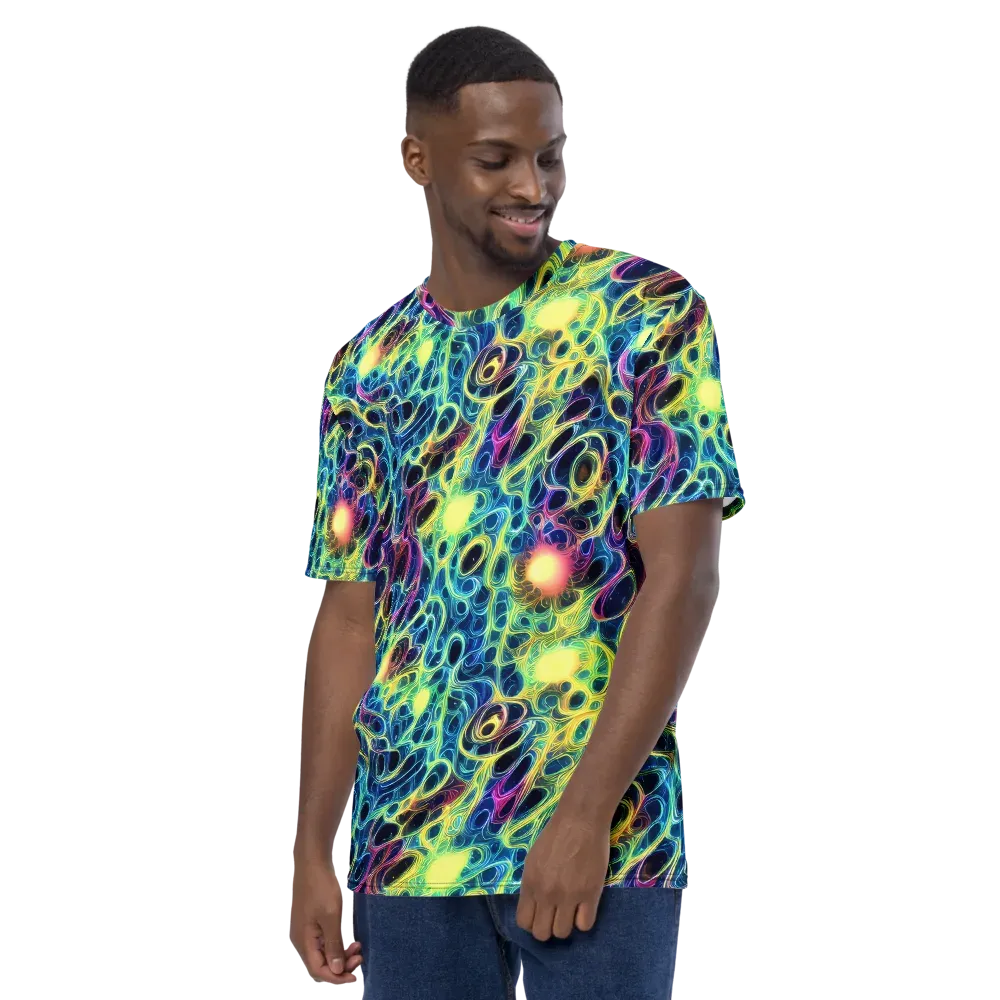 Biolume Drift on Men's Crew Neck T-Shirt — Left