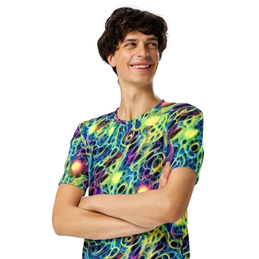 Biolume Drift on a Men's Crew Neck T-Shirt