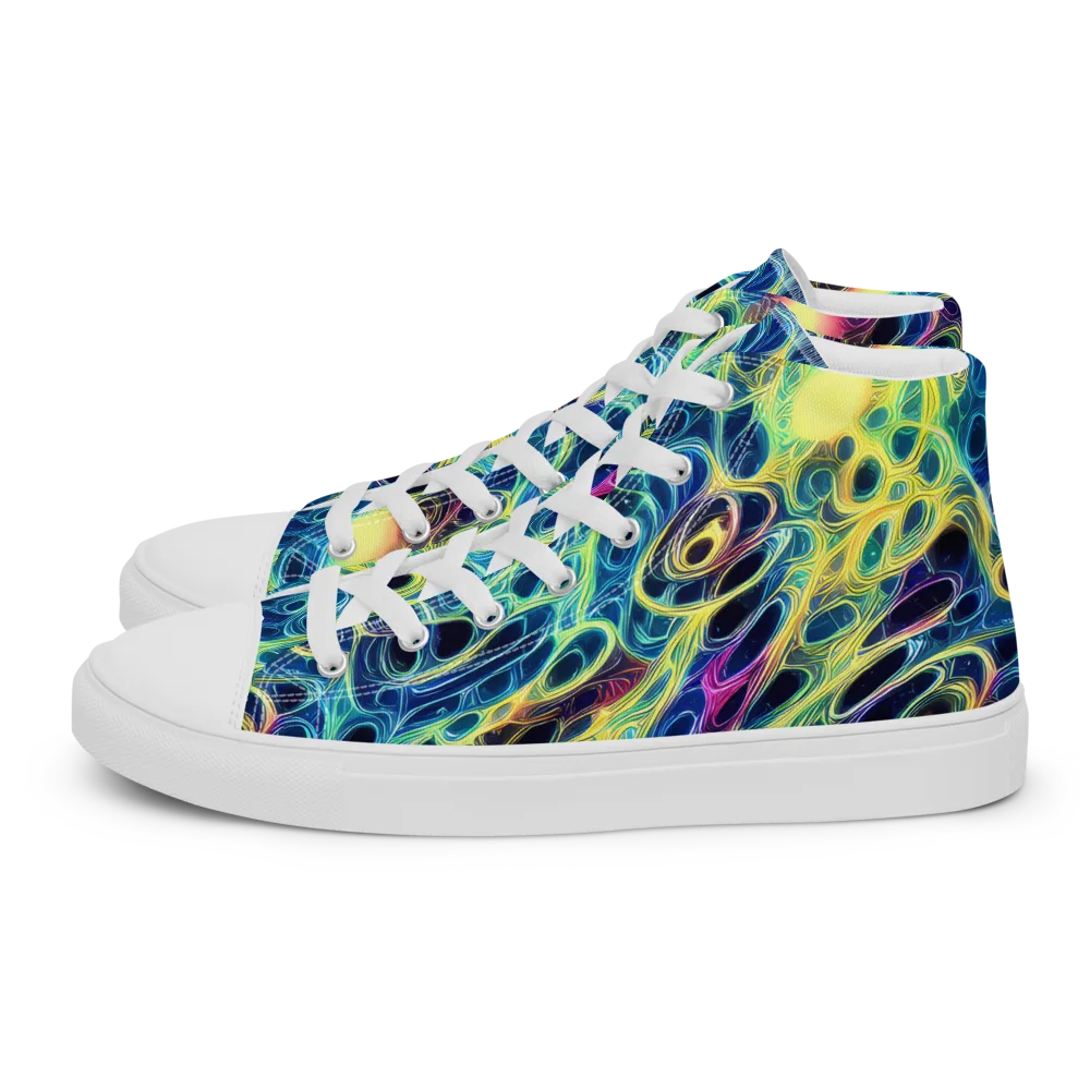 Biolume Drift on Men's High Top Canvas Shoes — Left