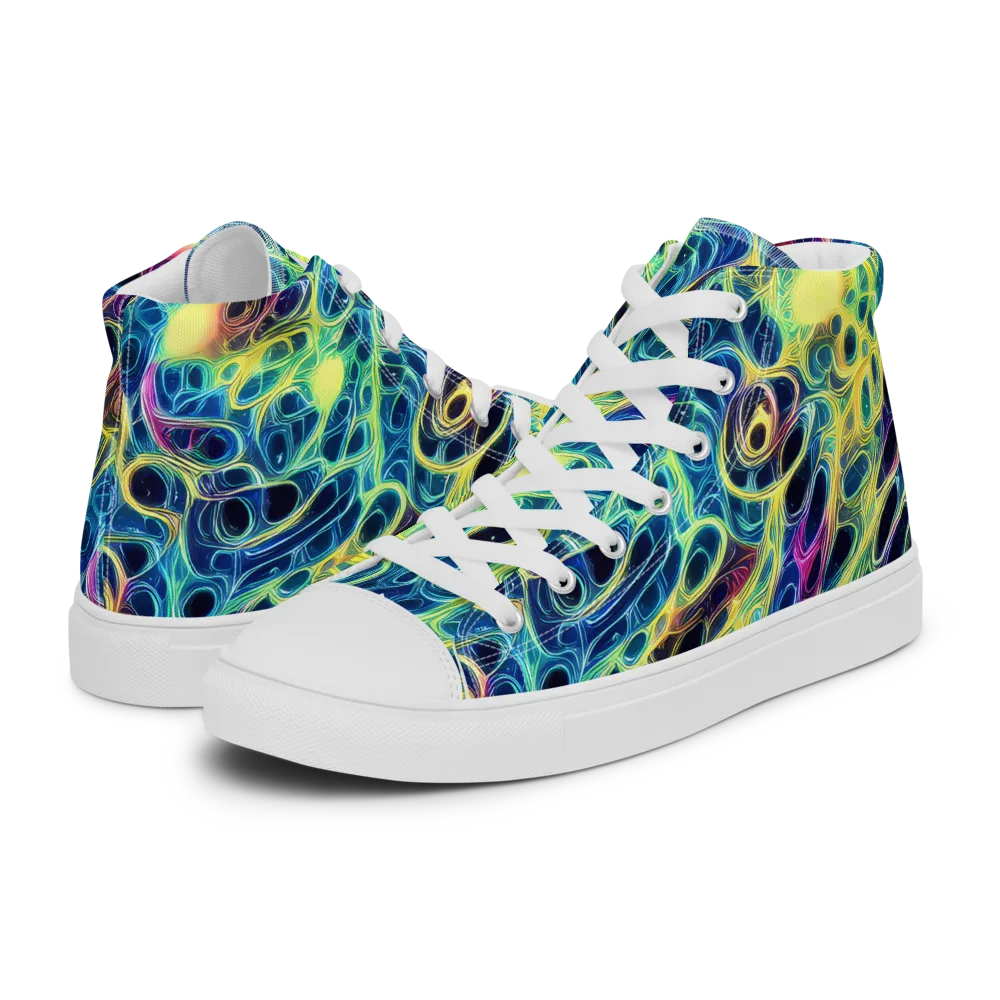 Biolume Drift on Men's High Top Canvas Shoes — Left