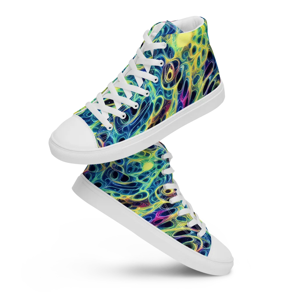 Biolume Drift on Men's High Top Canvas Shoes — Front