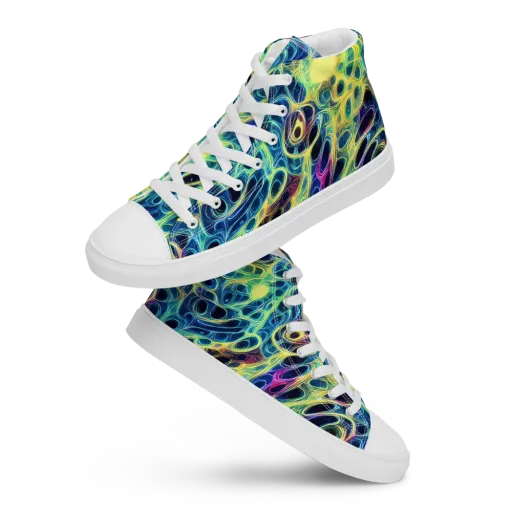 Biolume Drift on a Men's High Top Canvas Shoes