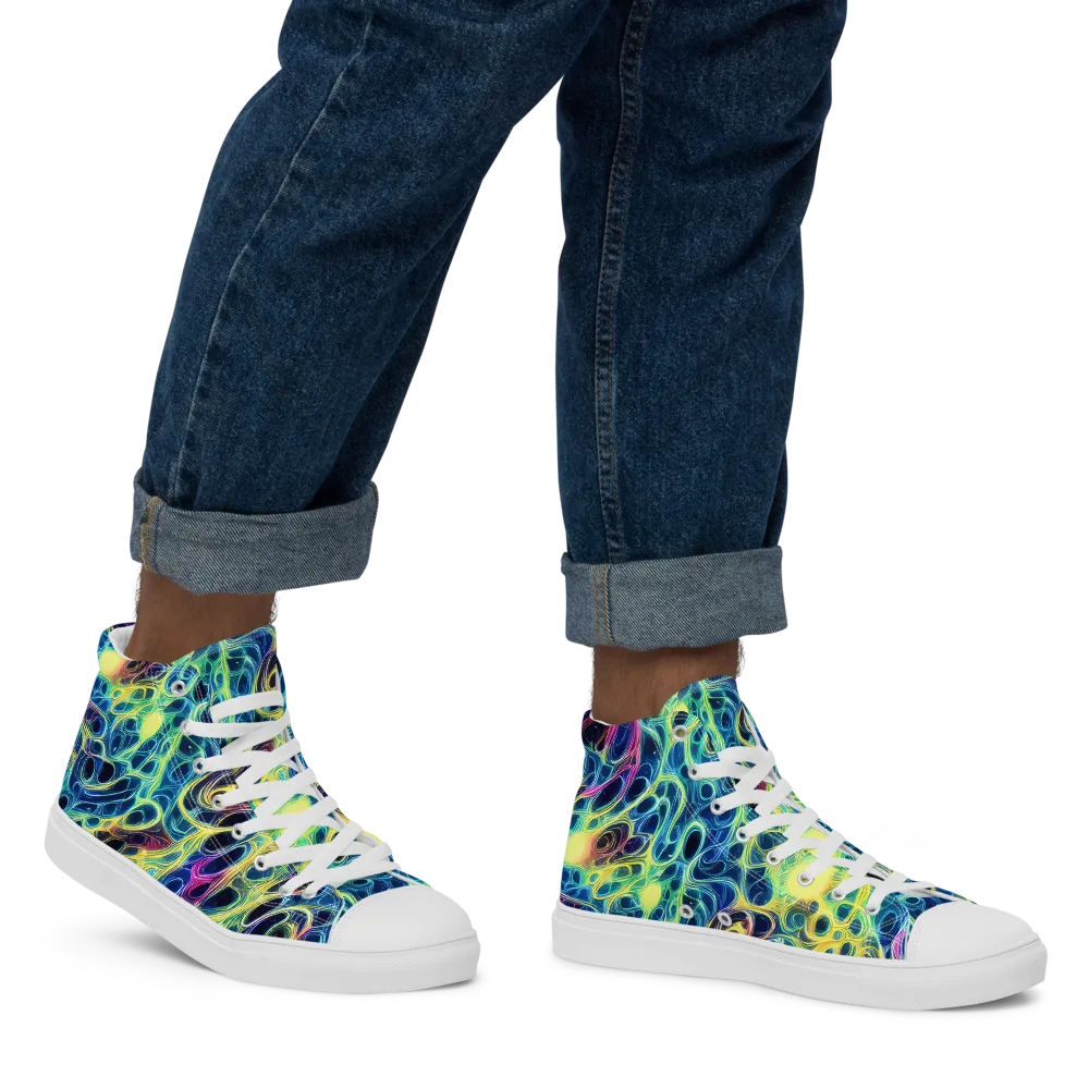 Biolume Drift on Men's High Top Canvas Shoes — Right