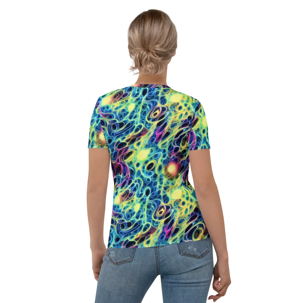 Biolume Drift on Women's Crew Neck T-Shirt — Back