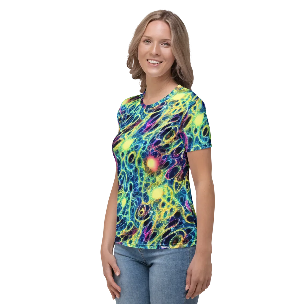 Biolume Drift on Women's Crew Neck T-Shirt — Left