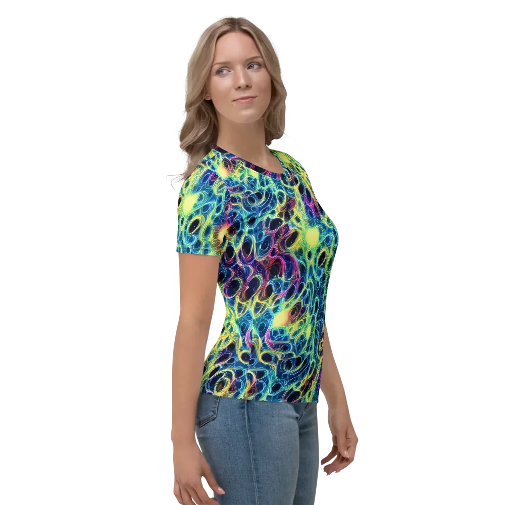 Biolume Drift on Women's Crew Neck T-Shirt — Right