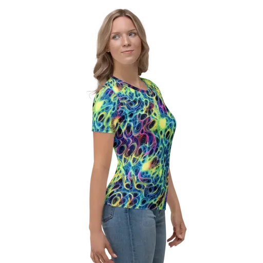 Biolume Drift on a Women's Crew Neck T-Shirt