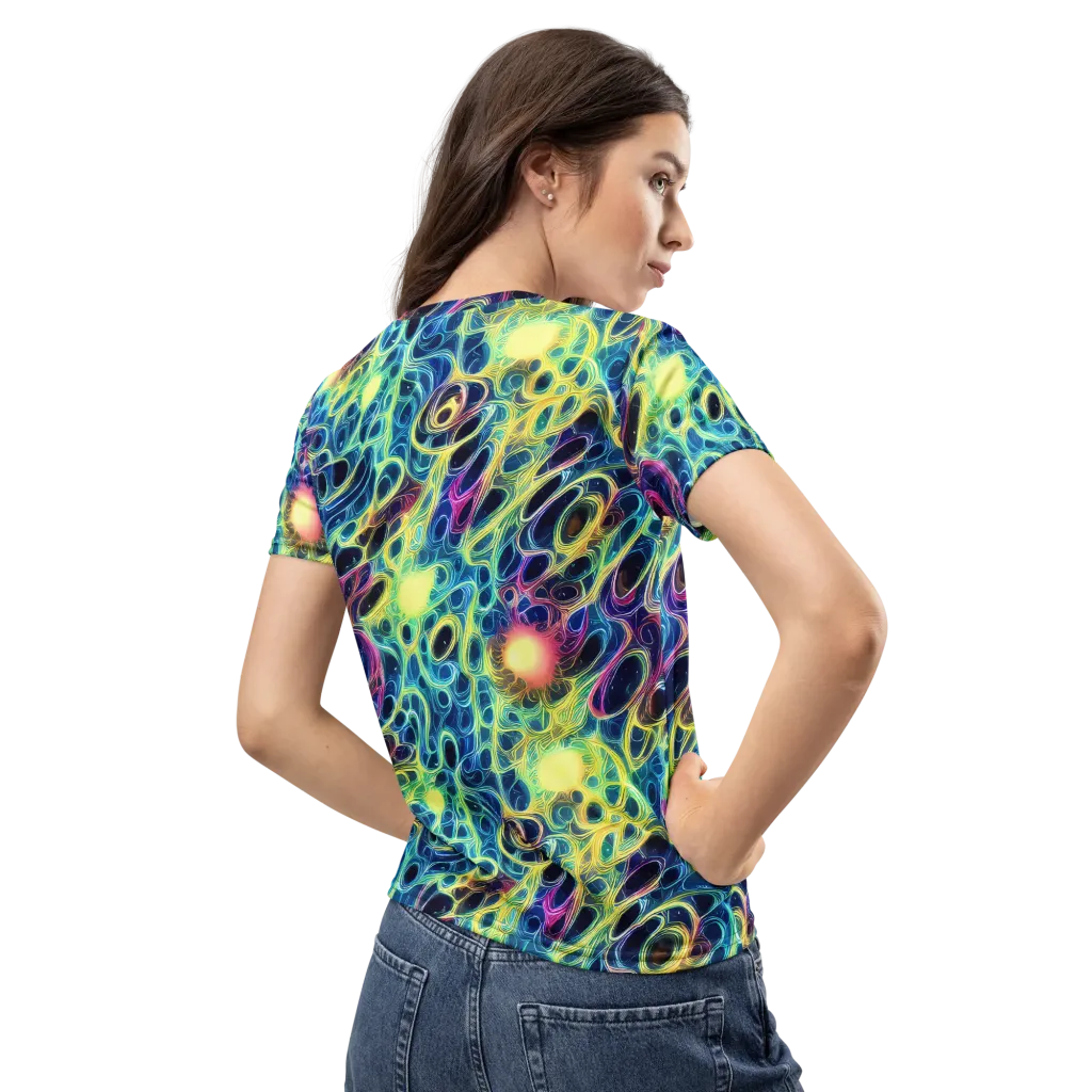 Biolume Drift on Women's Crew Neck T-Shirt — Back