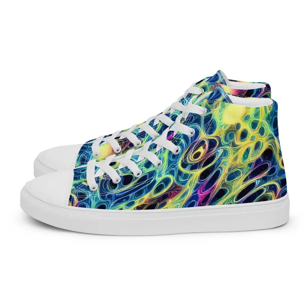 Biolume Drift on Women's High Top Canvas Shoes — Left