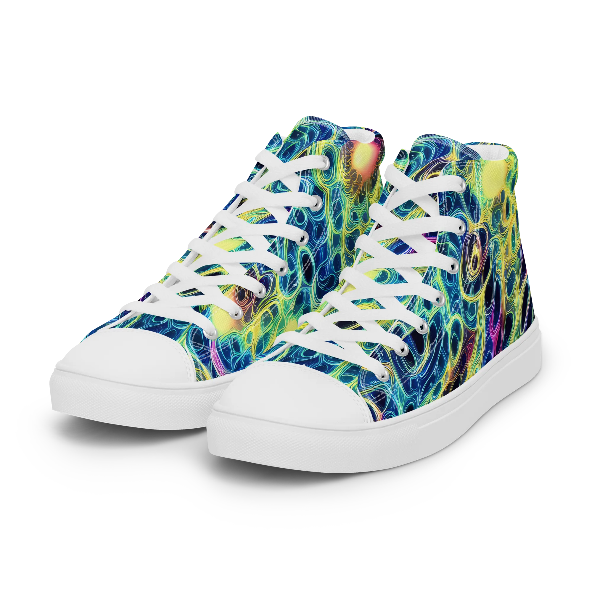 Biolume Drift on Women's High Top Canvas Shoes — Left Front