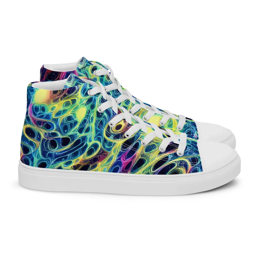 Biolume Drift on Women's High Top Canvas Shoes — Right