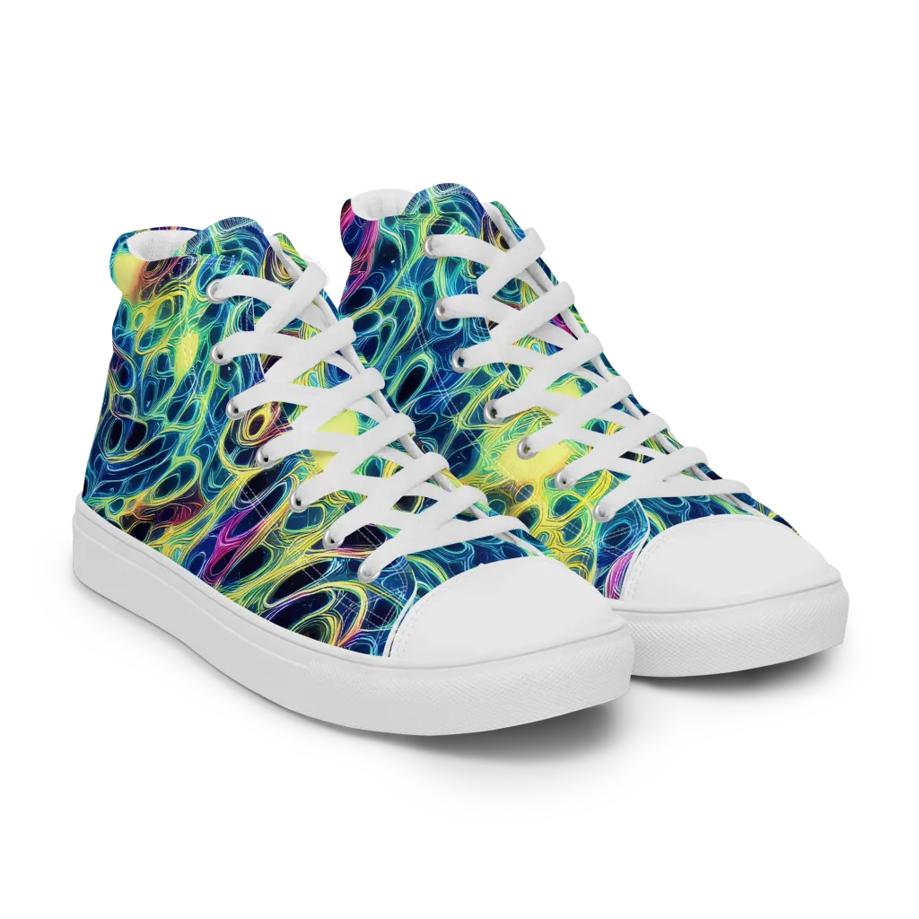 Biolume Drift on Women's High Top Canvas Shoes — Right Front
