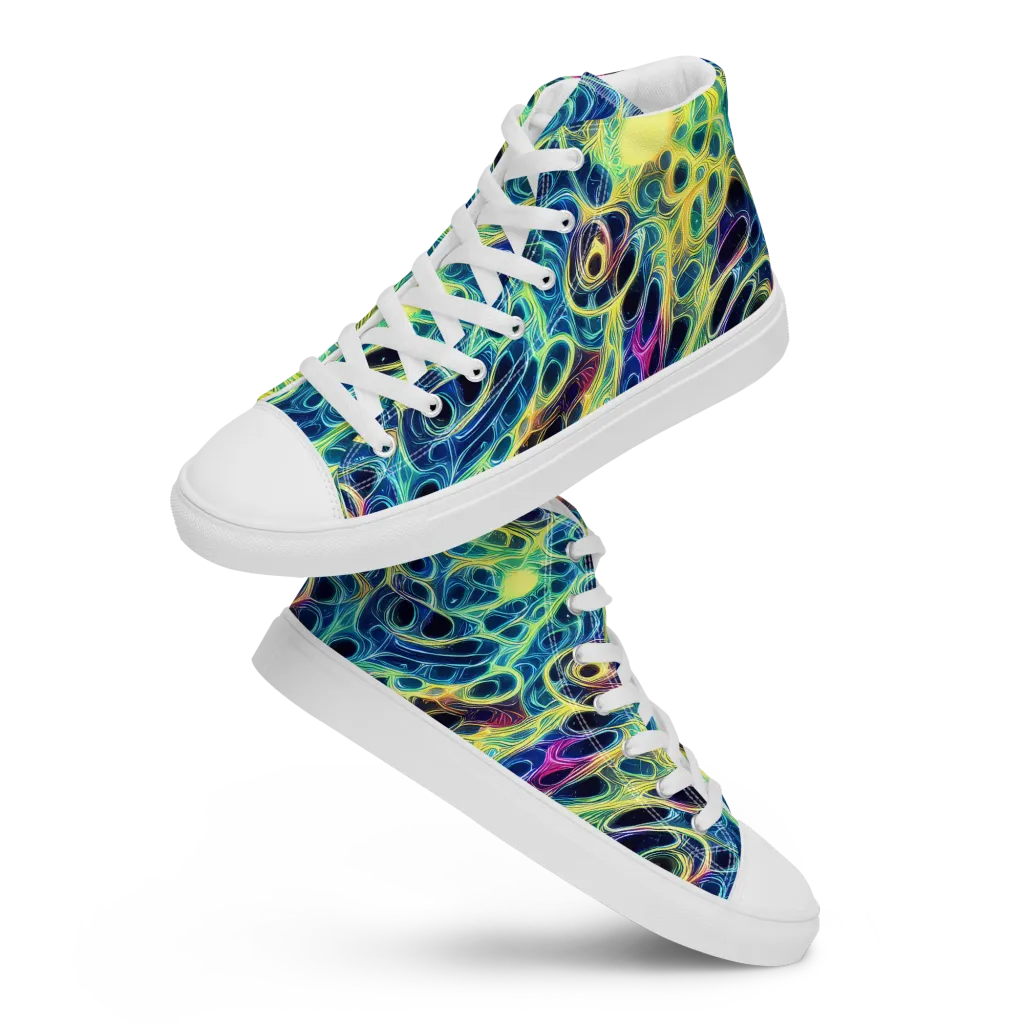 Biolume Drift on Women's High Top Canvas Shoes — Front