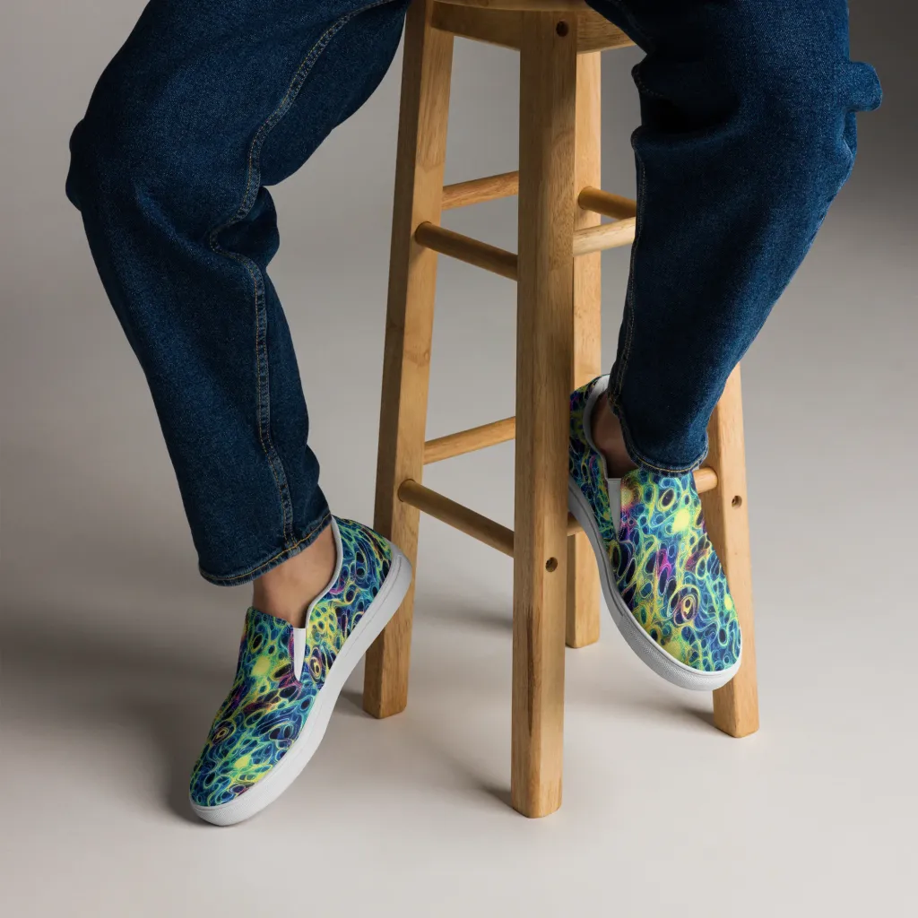 Biolume Drift on Men's Slip-On Canvas Shoes — Front