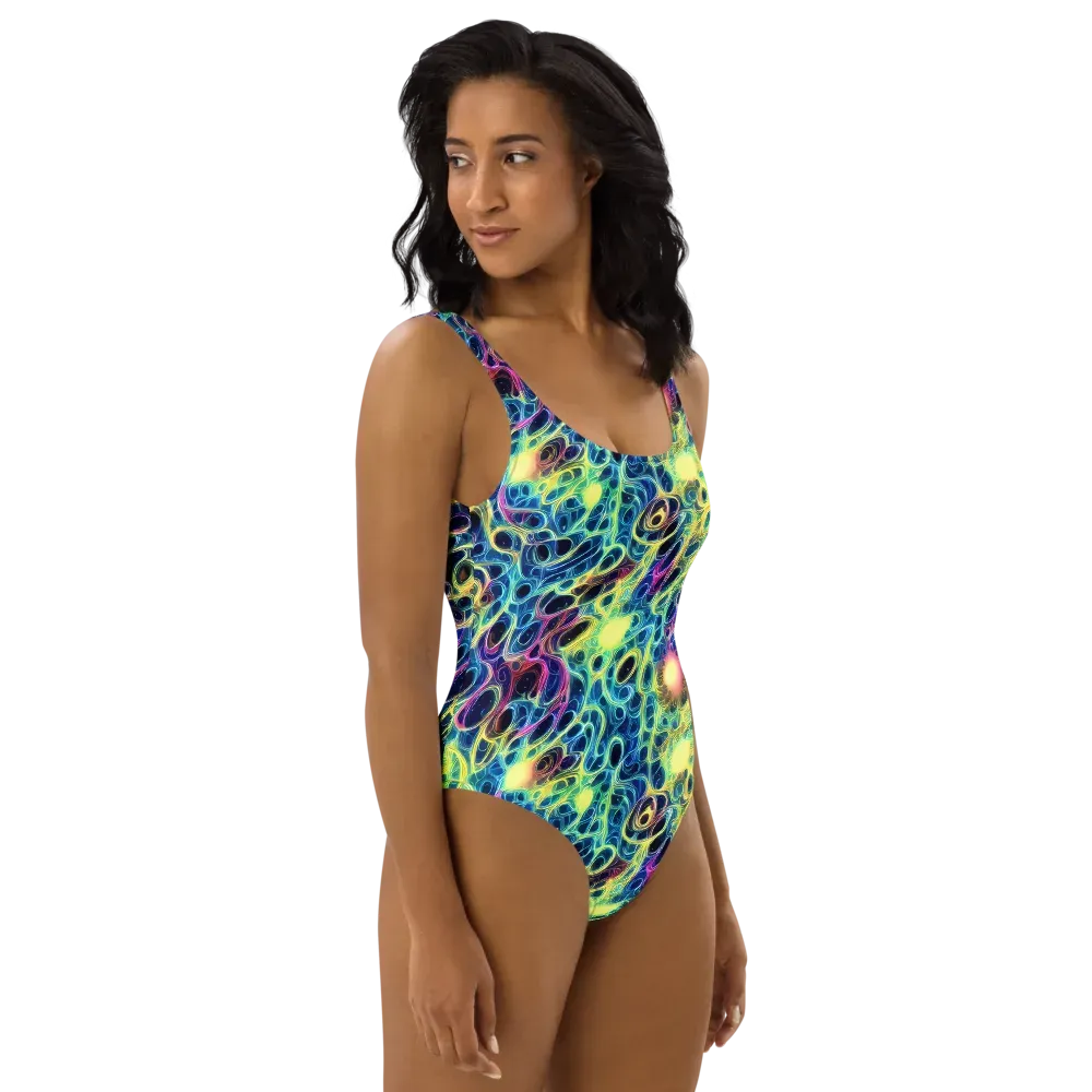 Biolume Drift on One-Piece Swimsuit — Right