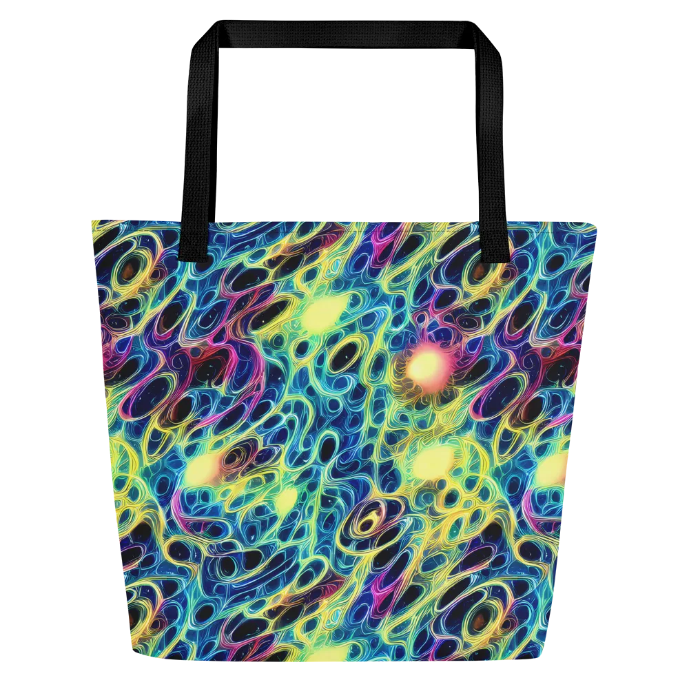 Biolume Drift on Large Tote Bag W/ Pocket — Front