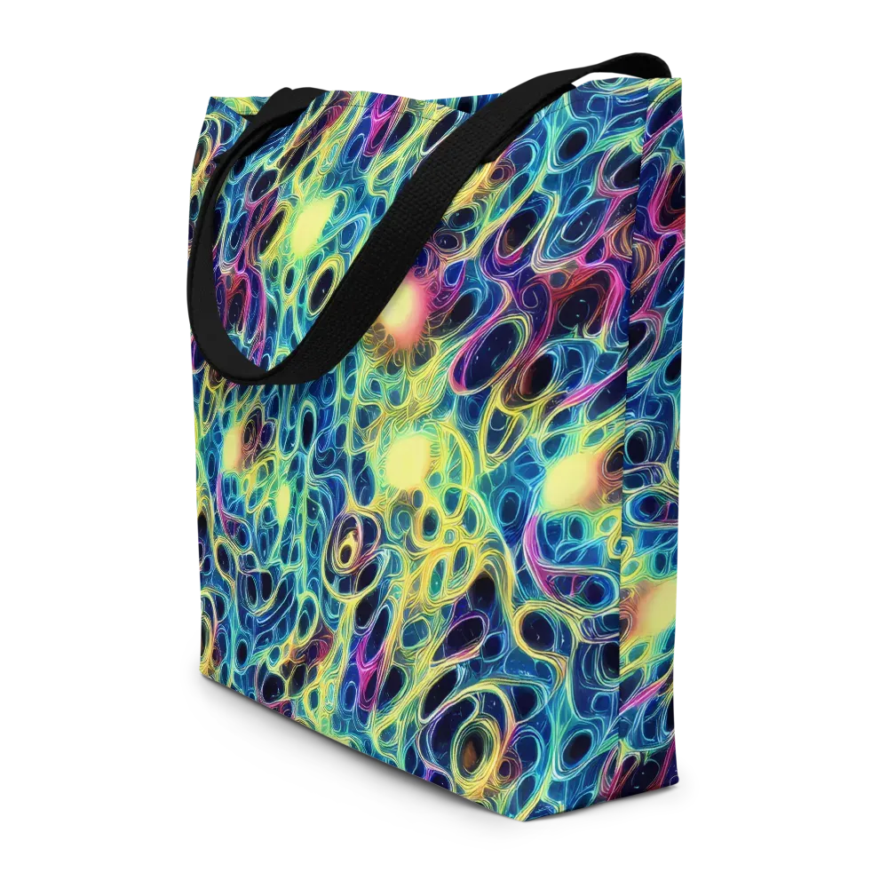 Biolume Drift on Large Tote Bag W/ Pocket — Front