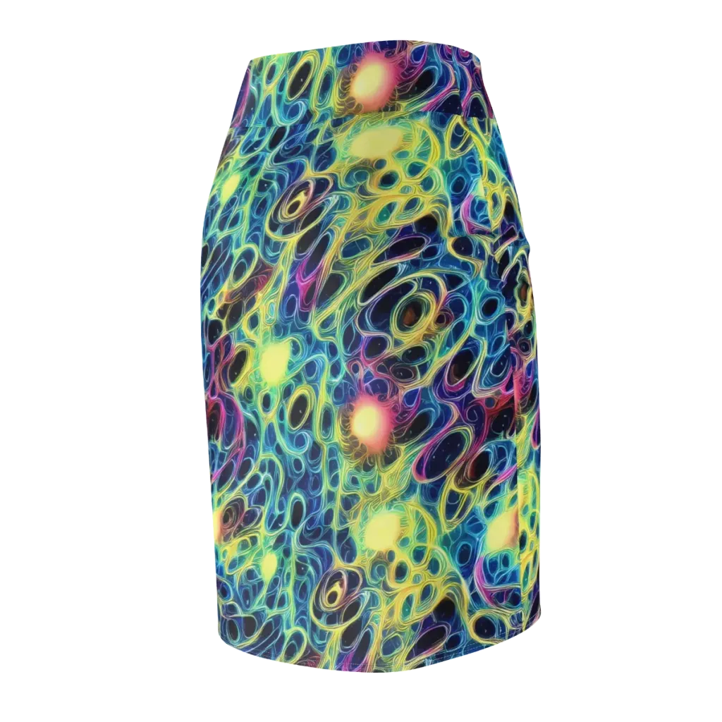 Biolume Drift on Pencil Skirt — Back Side