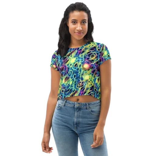 Biolume Drift on a Crop Tee