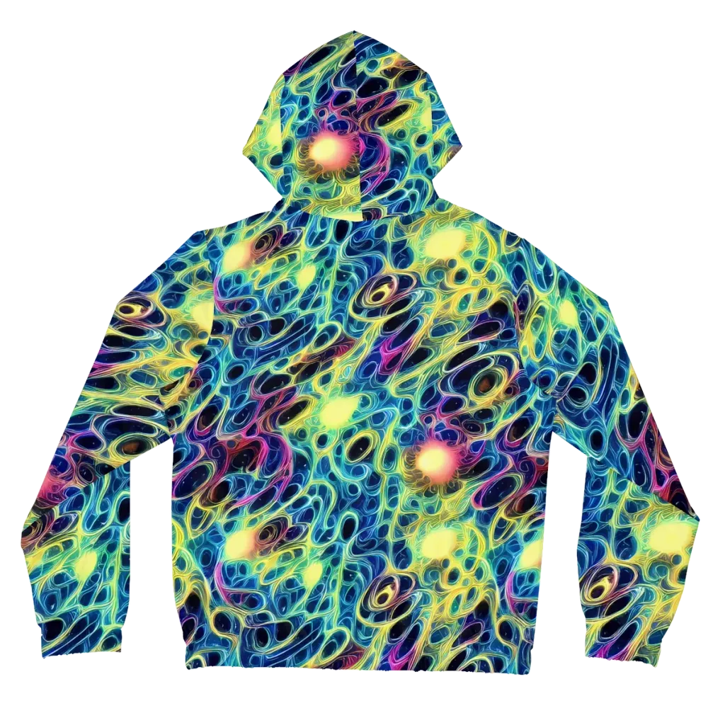 Biolume Drift on Women's Full-Zip Hoodie — Back